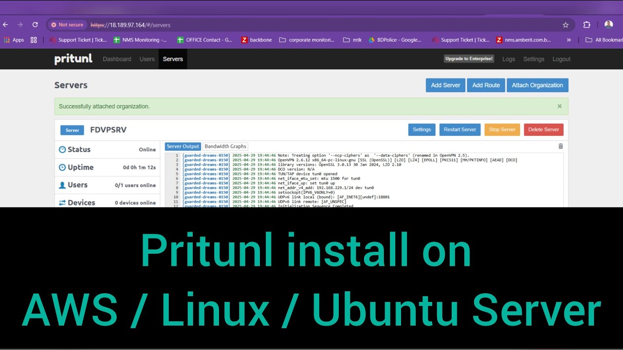 Install Pritunl VPN on Ubuntu & AWS Linux Server – 2025 Step-by-Step Guide