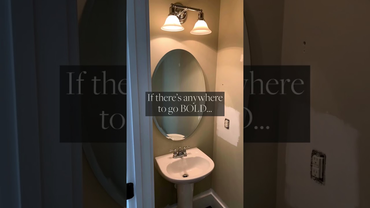 Moody Black Powder Room Makeover