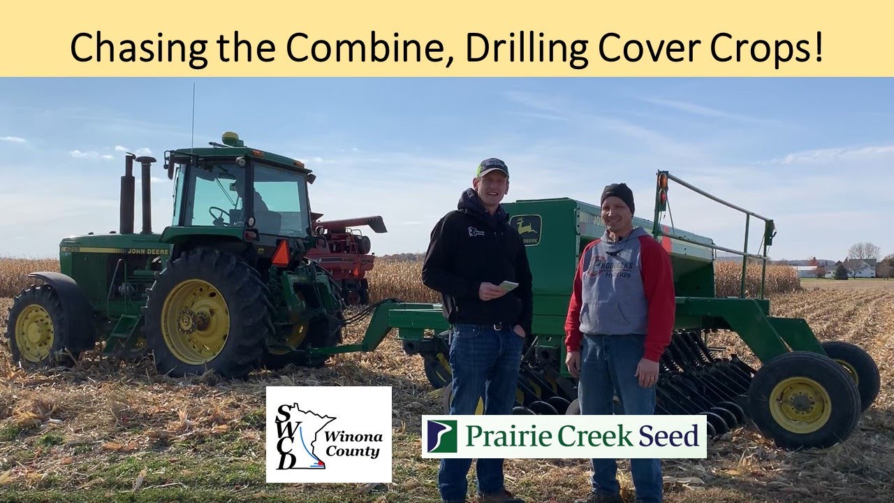 Chasing the Combine & Drilling Cover Crops with DJ Mueller! Trying to keep a live root 24/7.