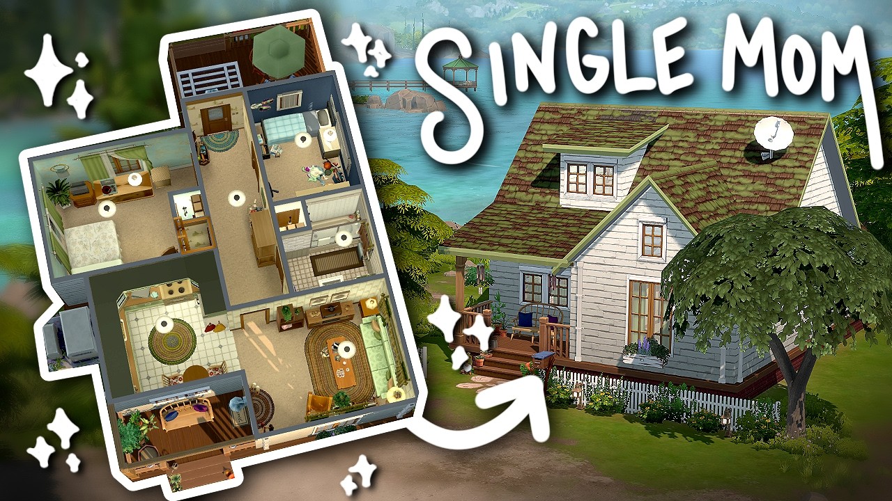 building a nostalgic home for a single mom in the sims 4 👩&zwj;🍼