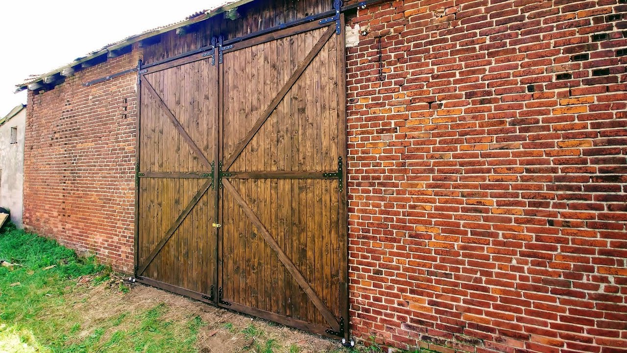 009 How to make a wooden, retro sliding gate. Drewniana, retro brama przesuwna.