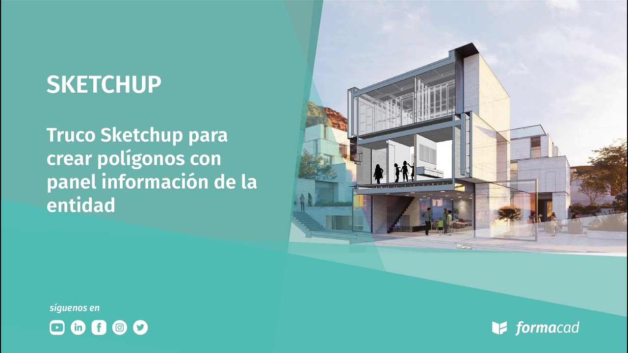 Truco Sketchup para crear polígonos con panel información de la entidad