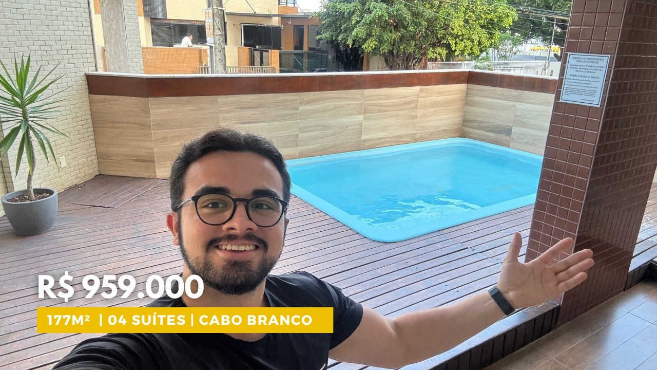 ✅VENDIDO! AMPLO APARTAMENTO COM 04 SUÍTES POR R$ 960 MIL EM CABO BRANCO EM JOÃO PESSOA-PB
