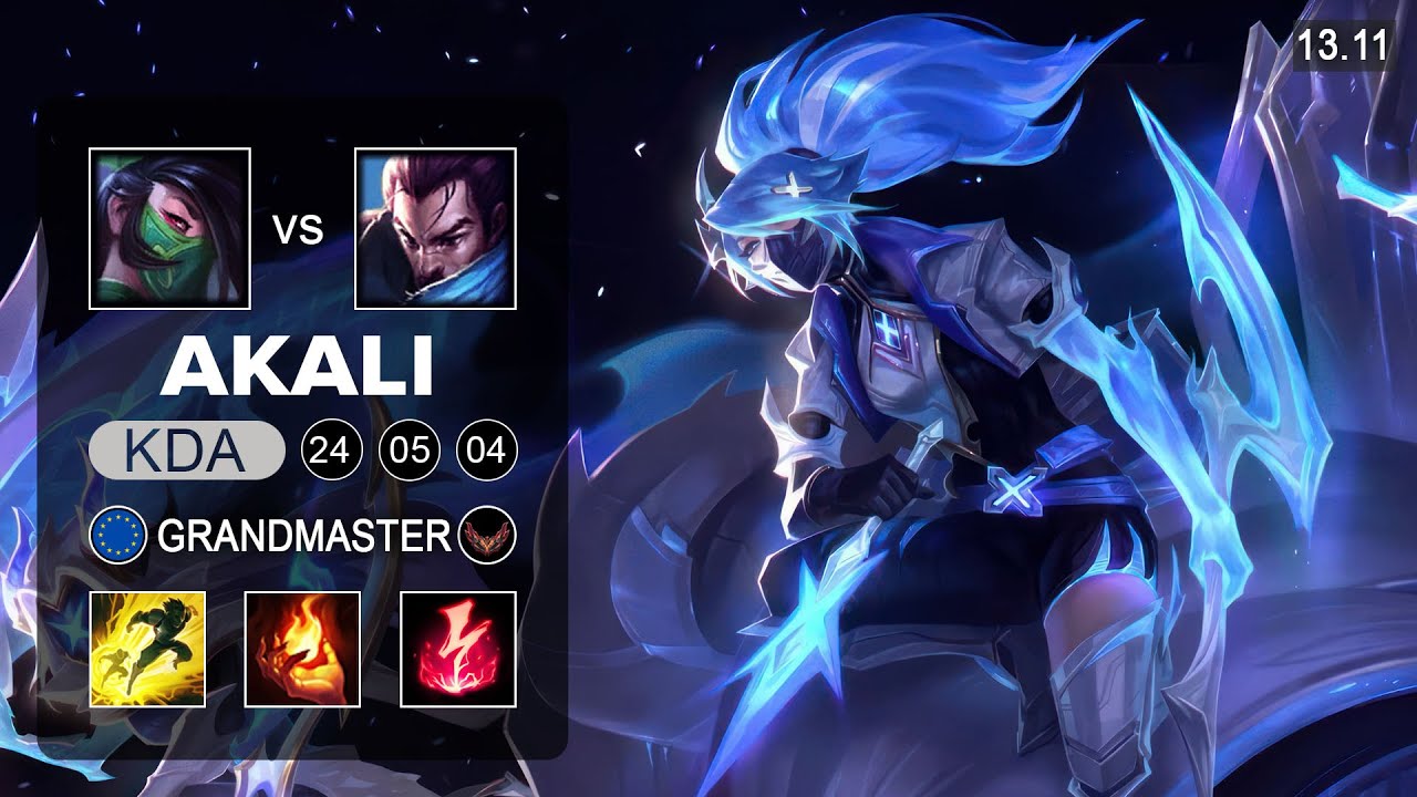 Akali vs Yasuo Mid - EUW Grandmaster - Patch 13.11 Season 13