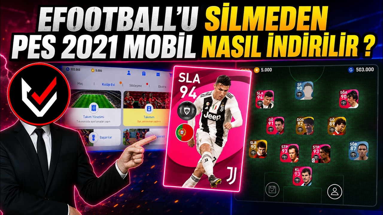 PES 2021 MOBILE V4 NASIL İNDİRİLİR VE KURULUR? 🤔 | İNTERNETSİZ NASIL OYNANIR?