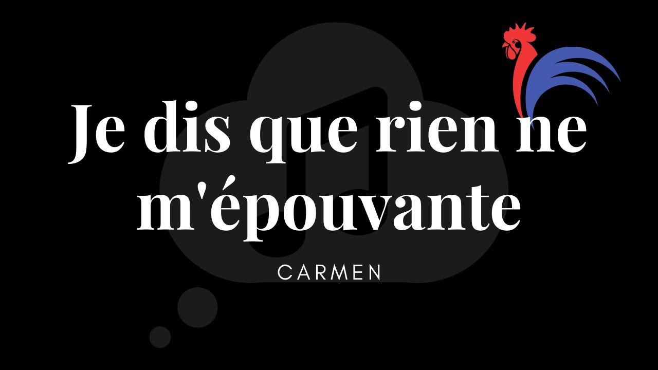 IPA + Pronunciation | Je dis que rien ne m'&eacute;pouvante