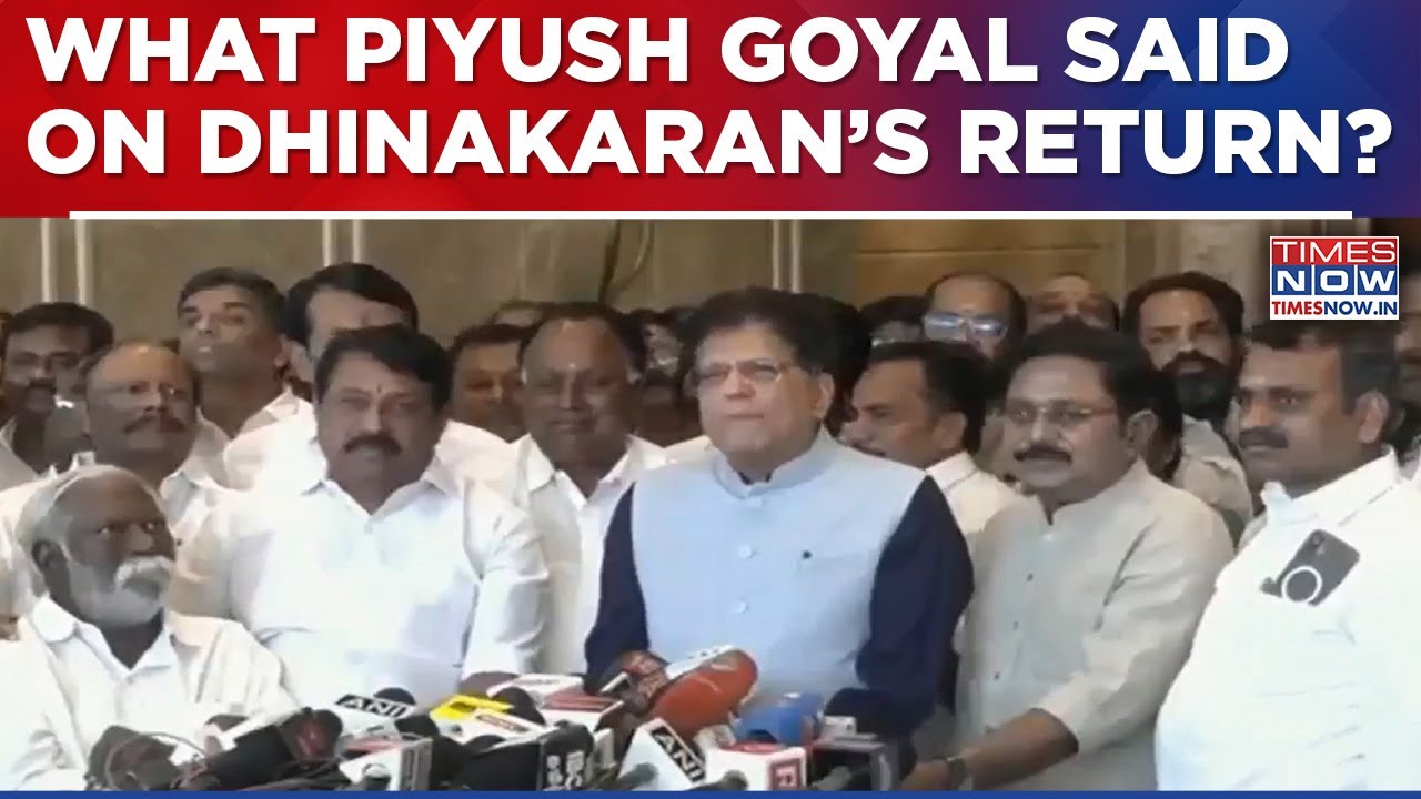 Piyush Goyal Addresses Media After Meeting TTV Dhinakaran, Says 'Happy That He Is Back In NDA'