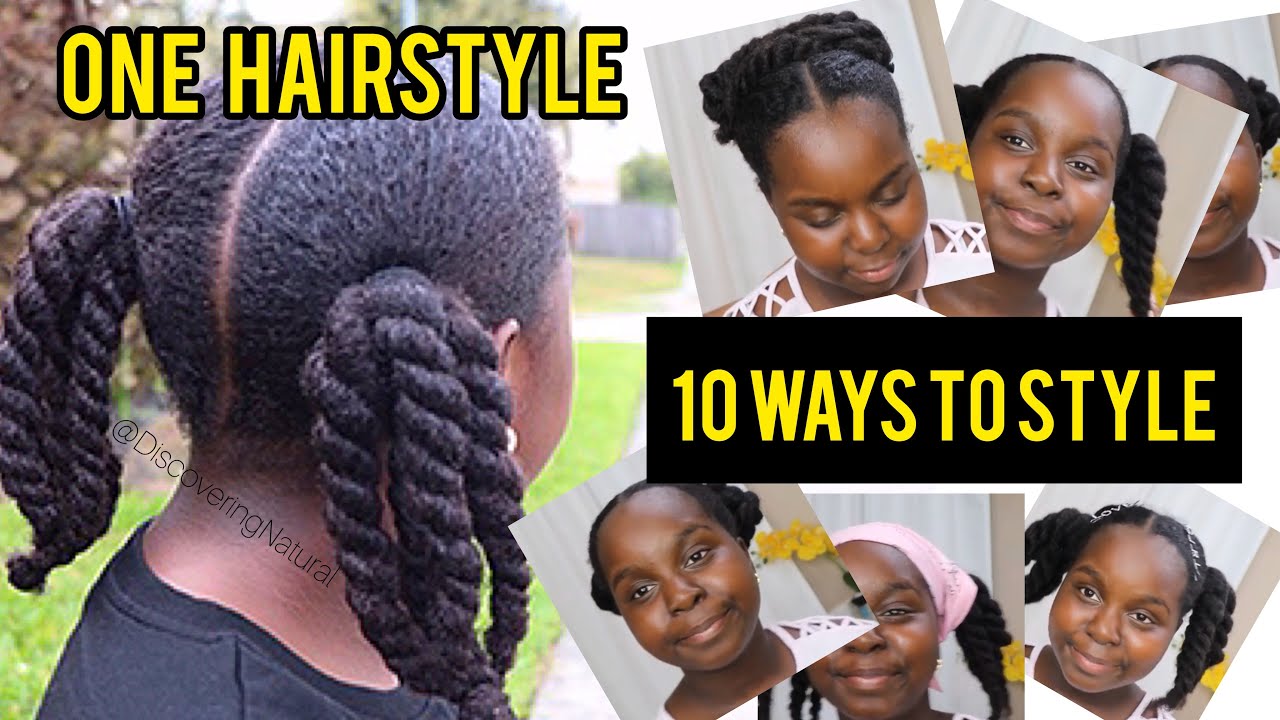 10 in 1 || The SIMPLEST Natural Hairstyle for Girls || DiscoveringNatural