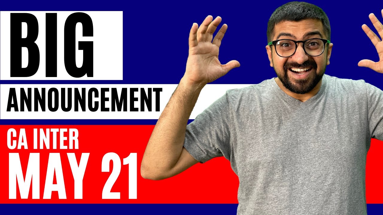 BIG BIG BIG Announcement For CA Intermediate Students May 2021 & Nov 2021 By Edu91 #shorts