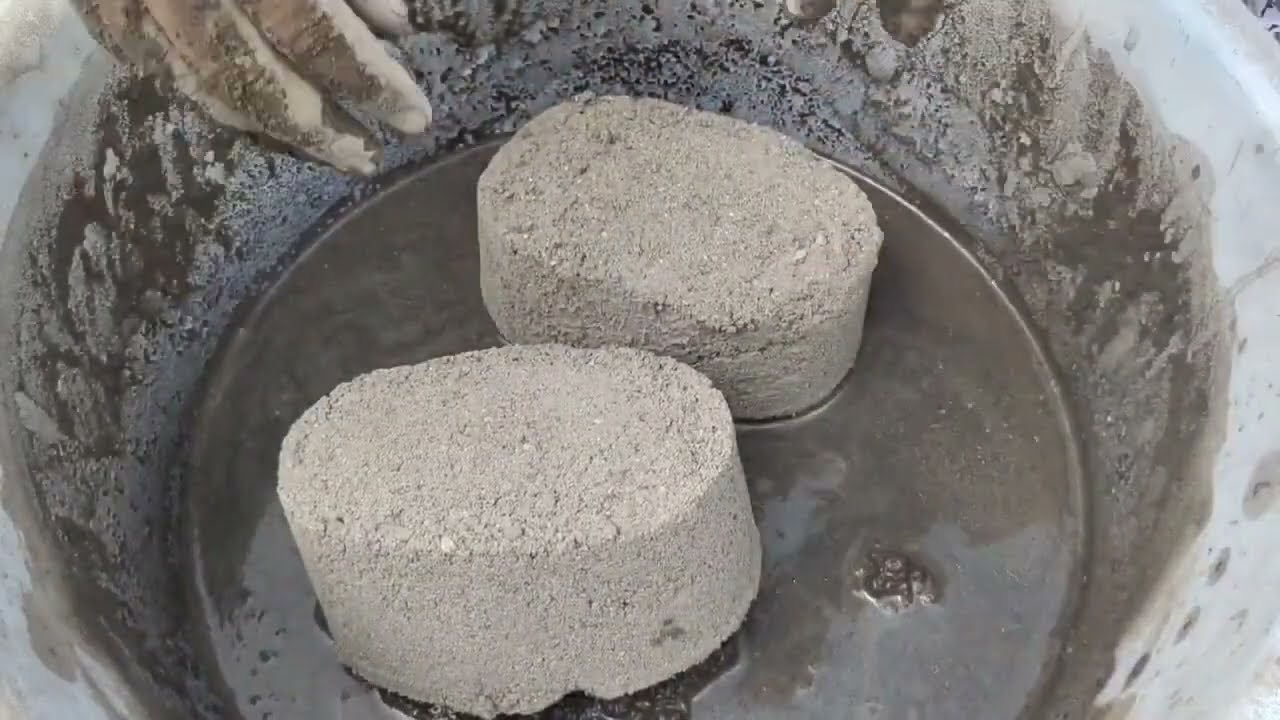 Black charcoal+ Red Sand crumbling dry and water 💦 Asmr