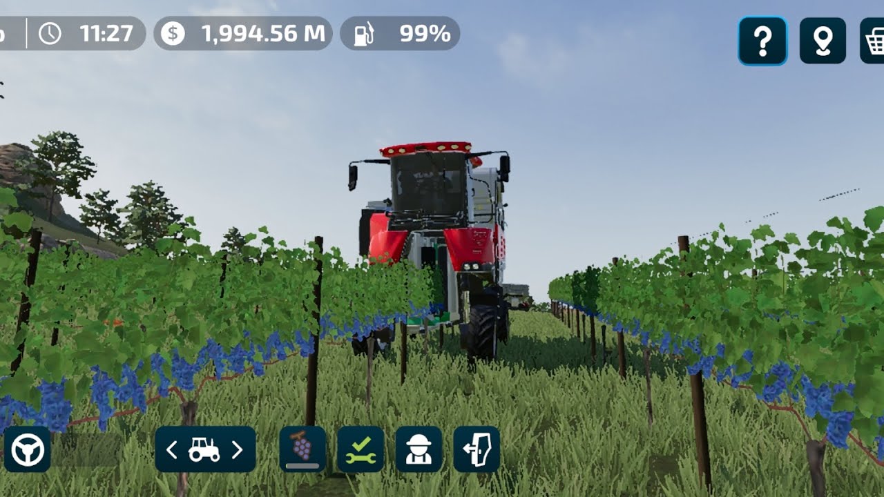 Grapes 🍇 cutting in farming simulator 23 mobile 