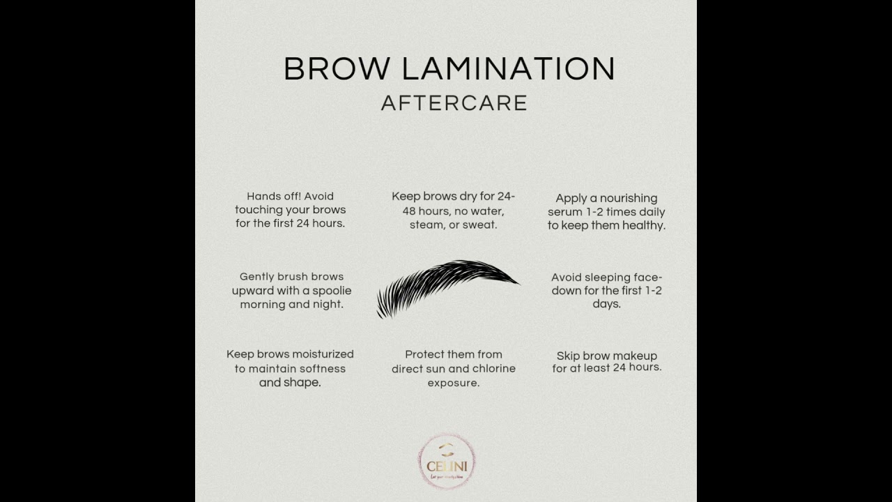 ✨ BROW LAMINATION AFTERCARE ✨