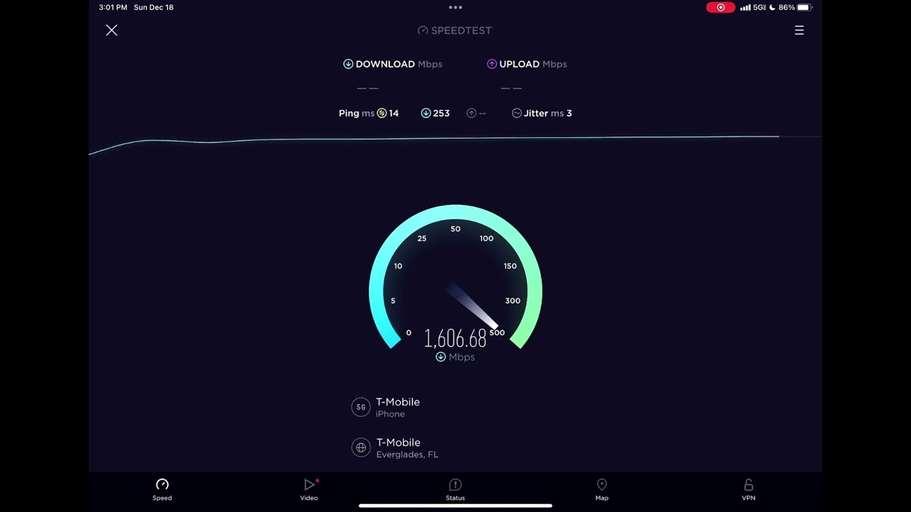 T-Mobile 5G UC on iPad Pro M2 at Sandpiper Resort
