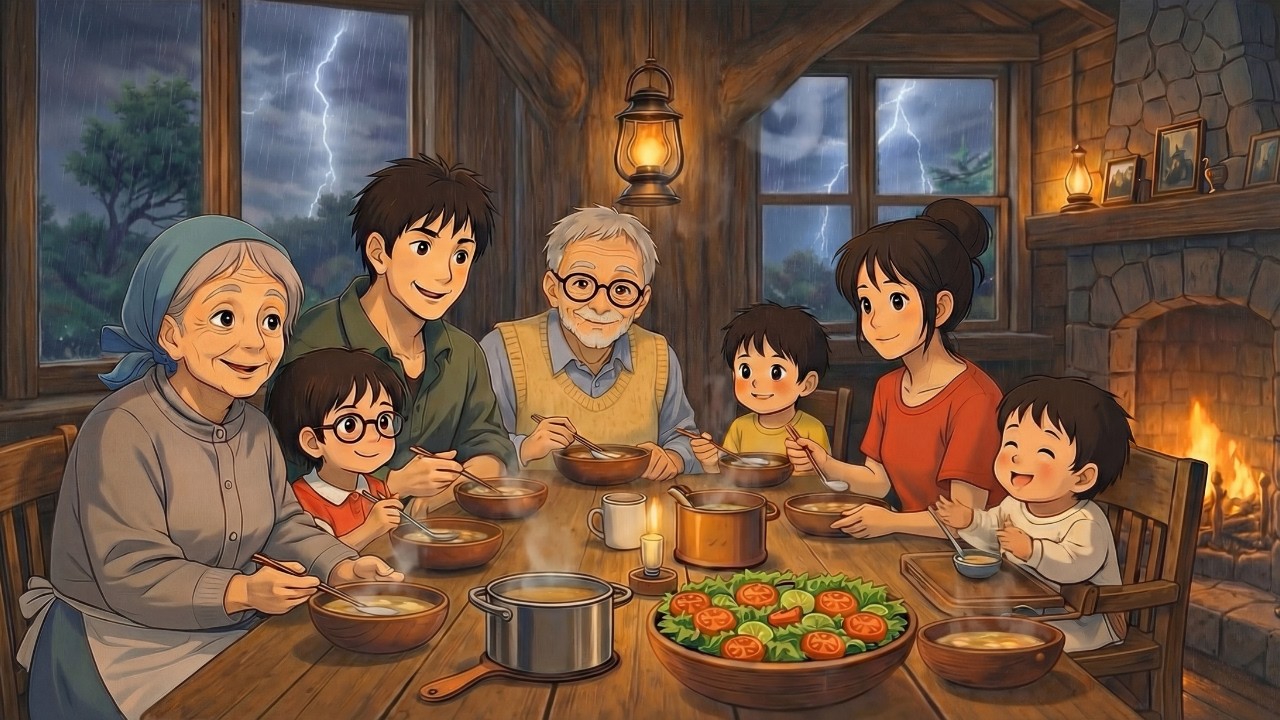 A Rainy Day in a Cozy Treehouse | Ghibli-Style ASMR⛈️