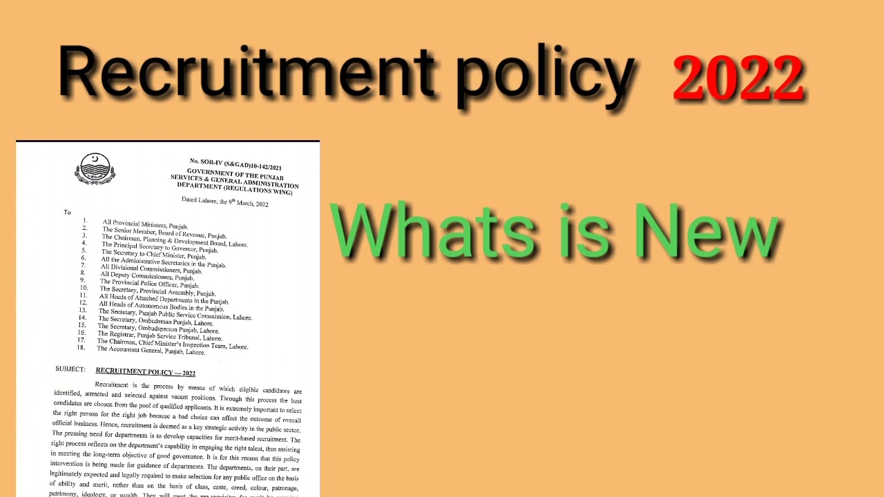 Recruitment Policy 2022