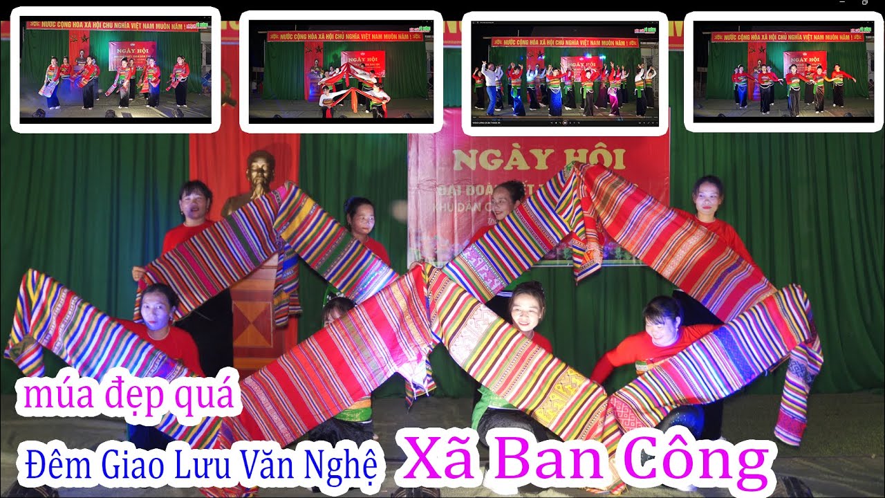 ĐÊM GIAO LƯU VĂN NGHỆ DÂN TỘC MƯỜNG | CÁC CÔ GÁI MƯỜNG MÚA QUÁ ĐẸP SAY MÊ | THÔN CẢ XÃ BAN CÔNG