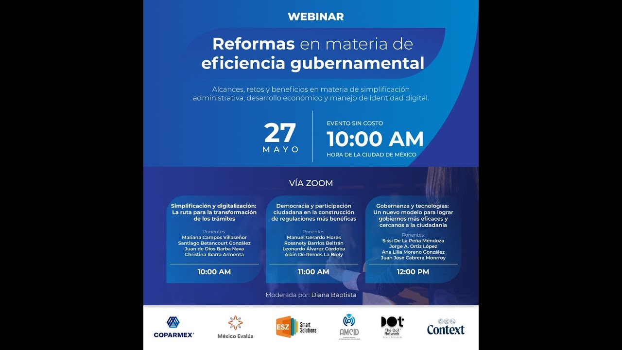 Webinar: Reforma en materia de eficiencia gubernamental