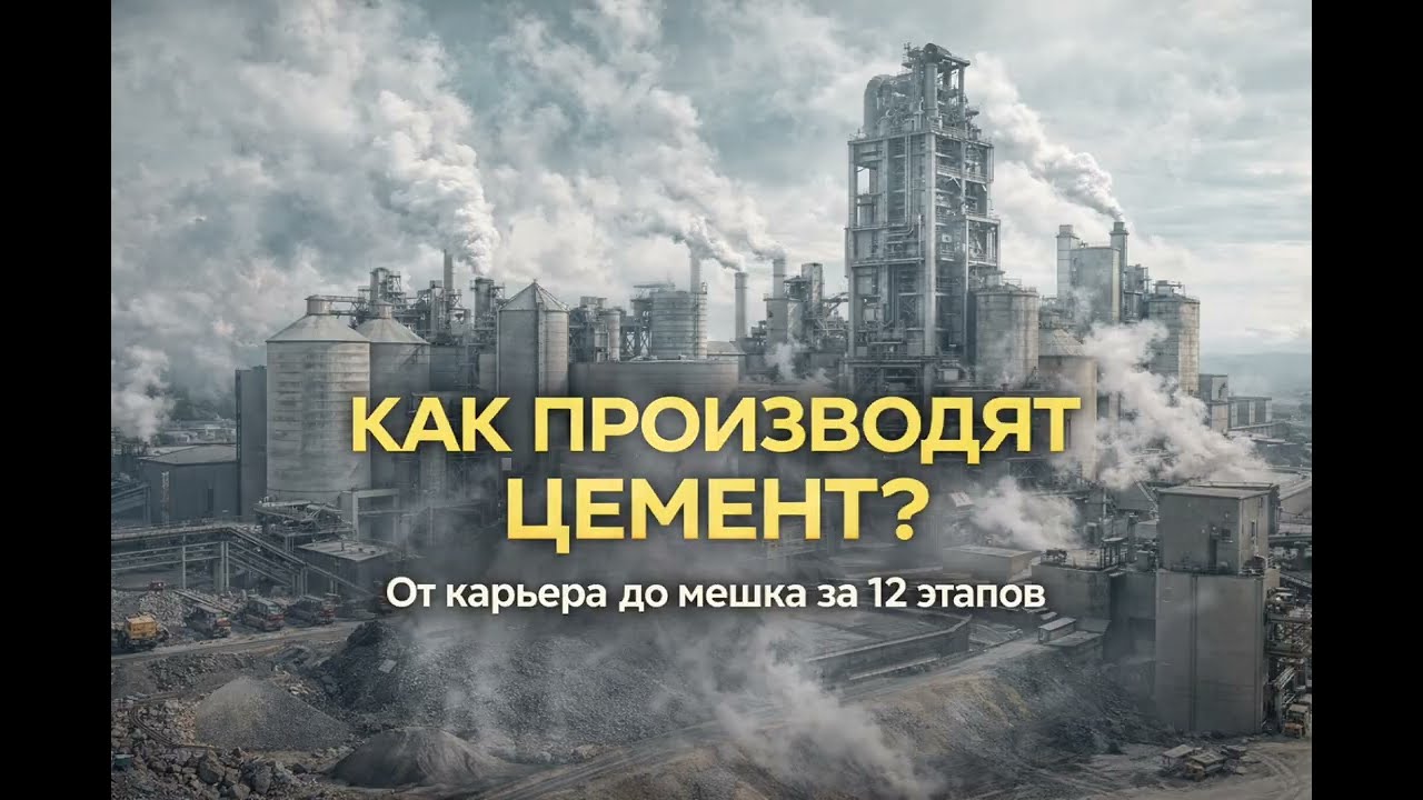 Как производится цемент: полный процесс от карьера до фасовки за 12 этапов