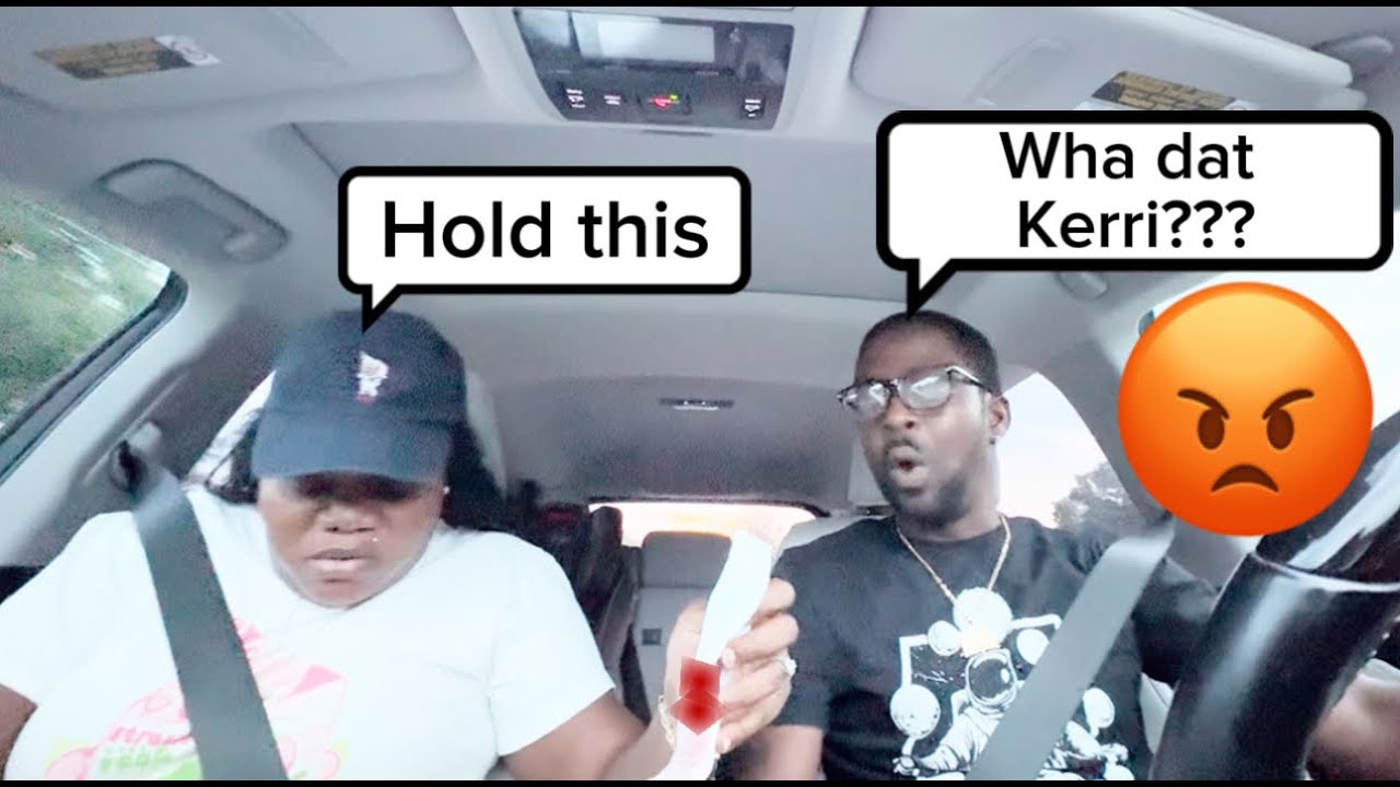 CHANGING MY PAD IN THE CAR TO GET MY JAMAICAN HUSBAND REACTION