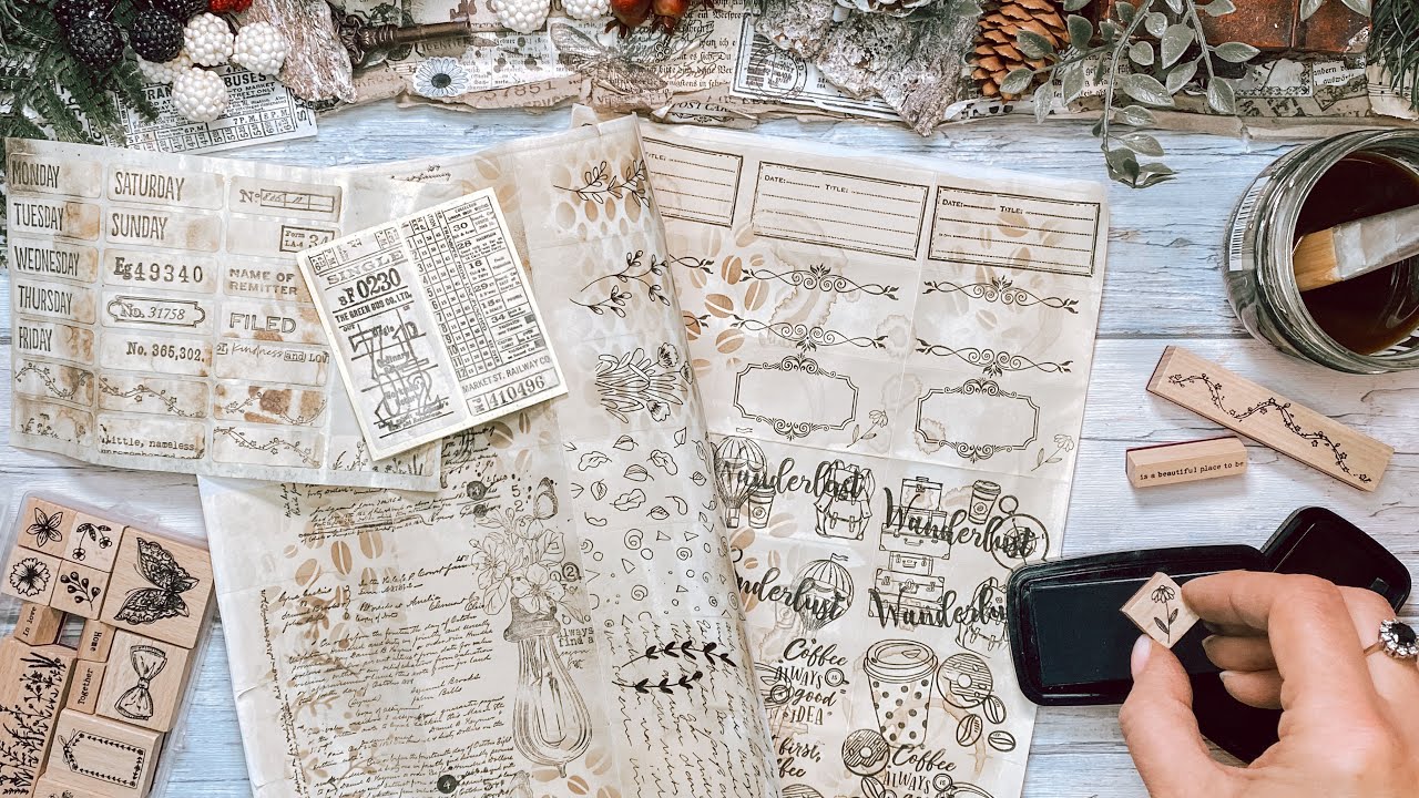 Junk Journal / deutsch / Vintage Aufkleber selber machen / Anfänger geeignet