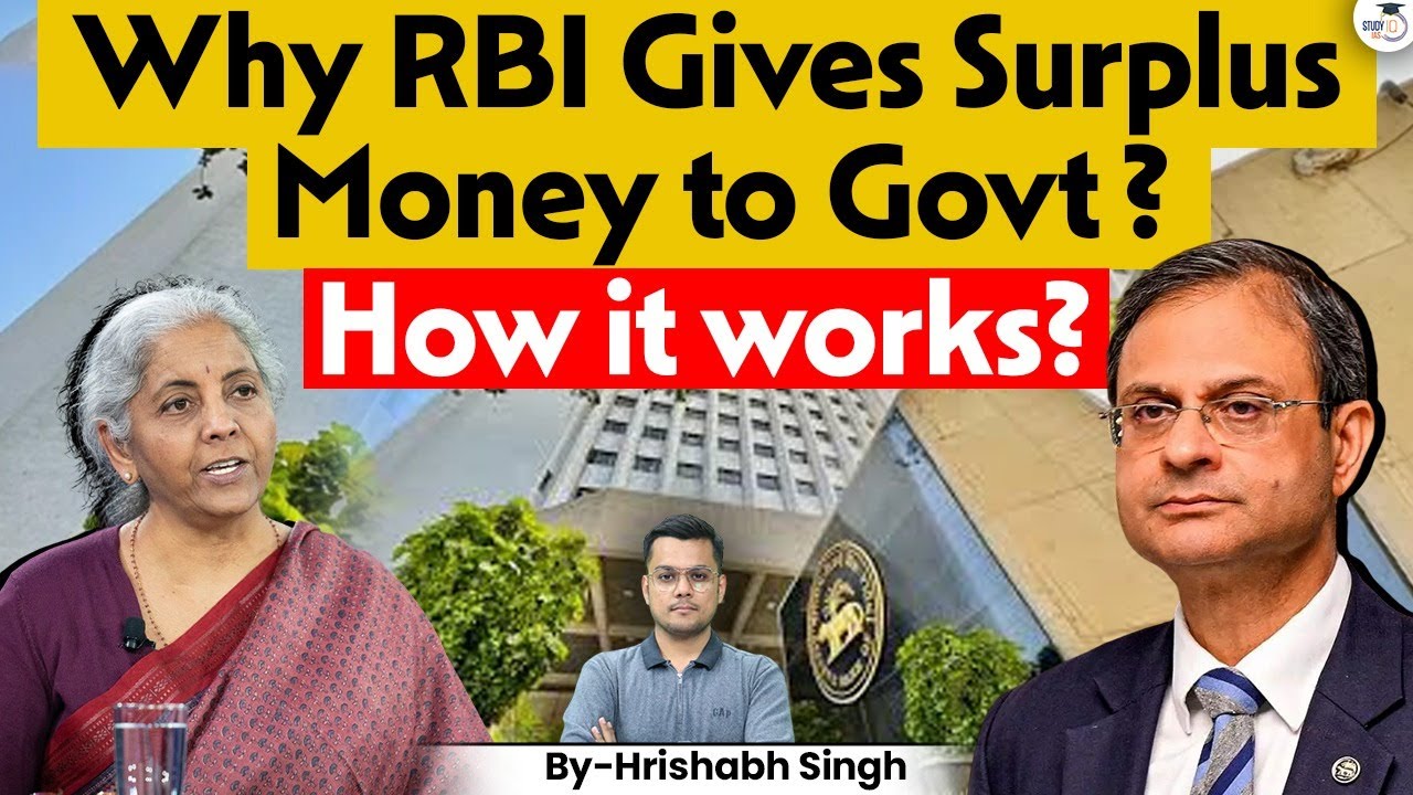 Why Does RBI Give Surplus Money to the Government & How It Helps the Economy? Explained! | StudyIQ