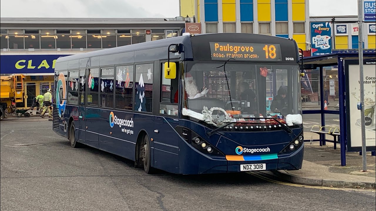 (2025 SANTA BUS!!!🎅) Stagecoach South E200 MMC 26158 to Clarence Pier on Route 18 (FULL ROUTE)