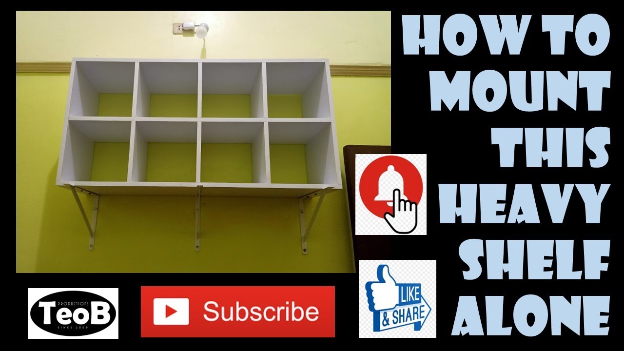 How To Hang a Heavy Shelf Alone, #shorts #short #shortvideo #diy #tutorials #shortsvideo #howto
