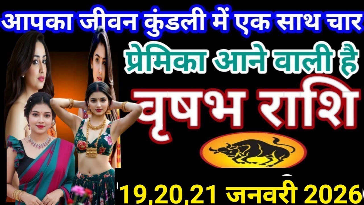# वृषभ राशि वालों आपका जीवन कुंडली में एक साथ चार प्रेमिका अने वाली है#