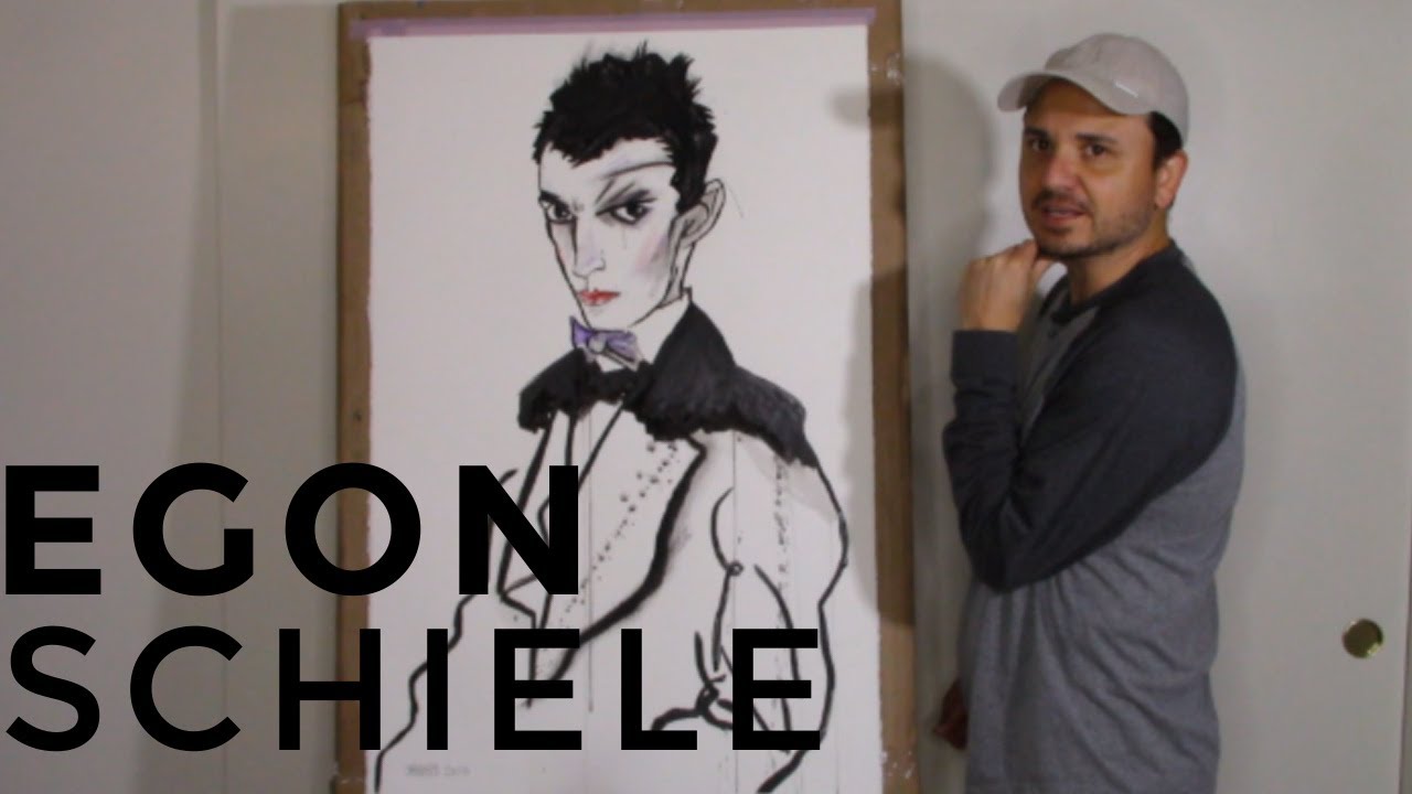 Egon Schiele Art Lesson | Drawing Egon Schiele Step by Step Tutorial
