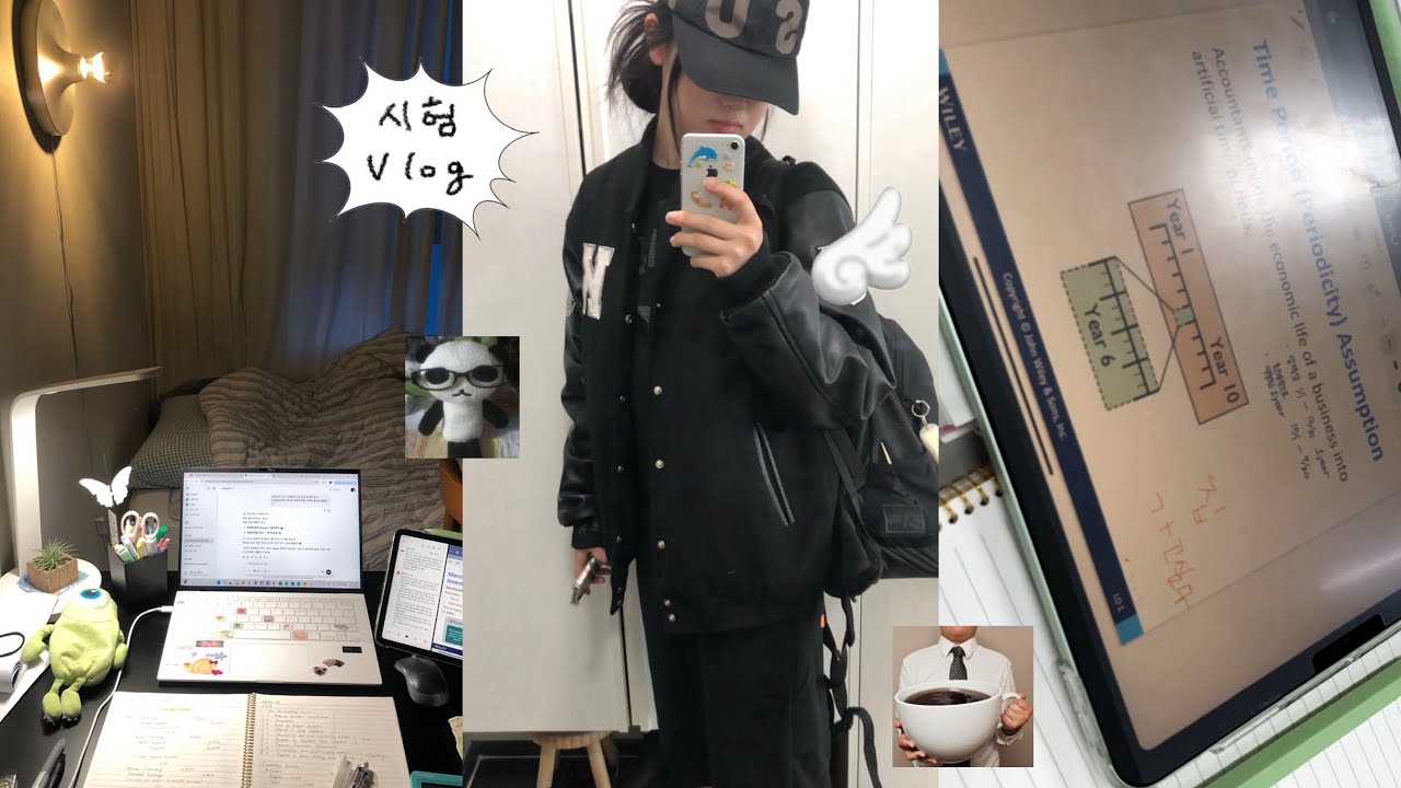 전액등록금 대학생의 시험기간 브이로그 ^ . ^v