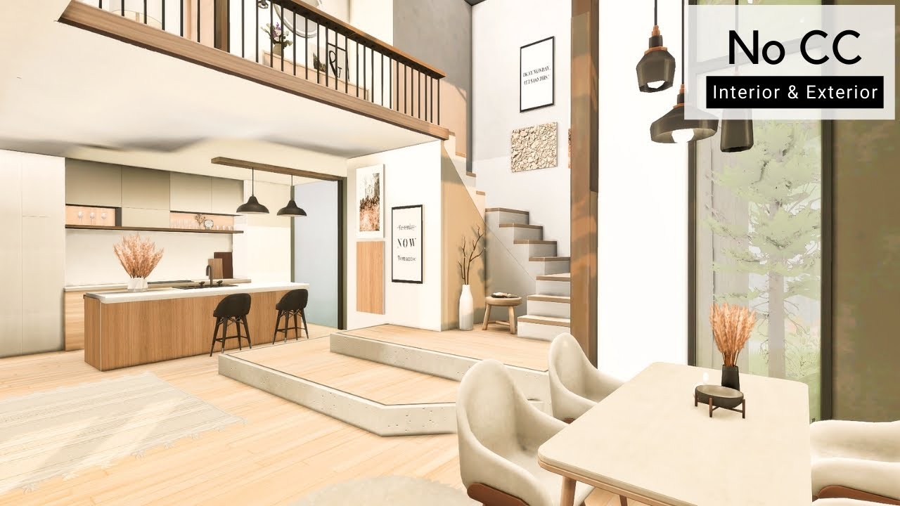 Scandinavian Family Home | No CC | Sims 4 Stop Motion Speedbuild