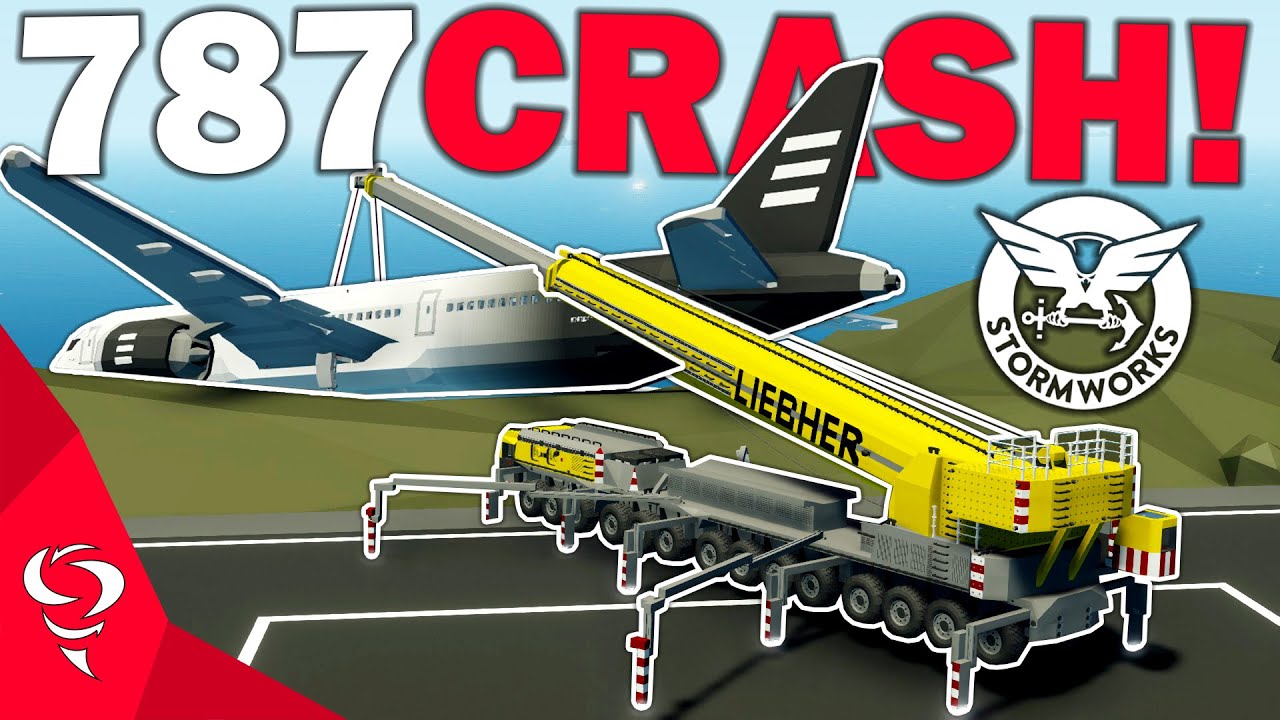 787 OVERRUNS THE RUNWAY!  -  Stormworks Build and Rescue
