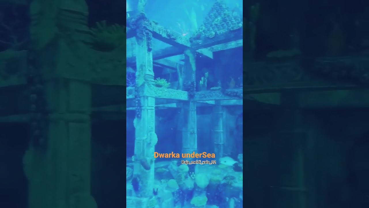 DWARKANAGRI IN UNDERWATER 🌊🫧 REAL #dwarkanagri #radhekrishna #love #trendingshorts