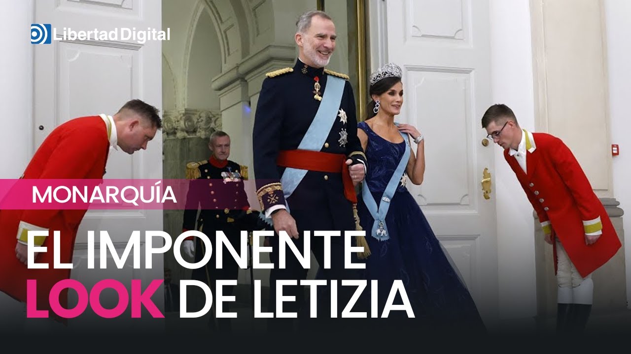 El imponente look de gala de la reina Letizia en Dinamarca junto al Rey