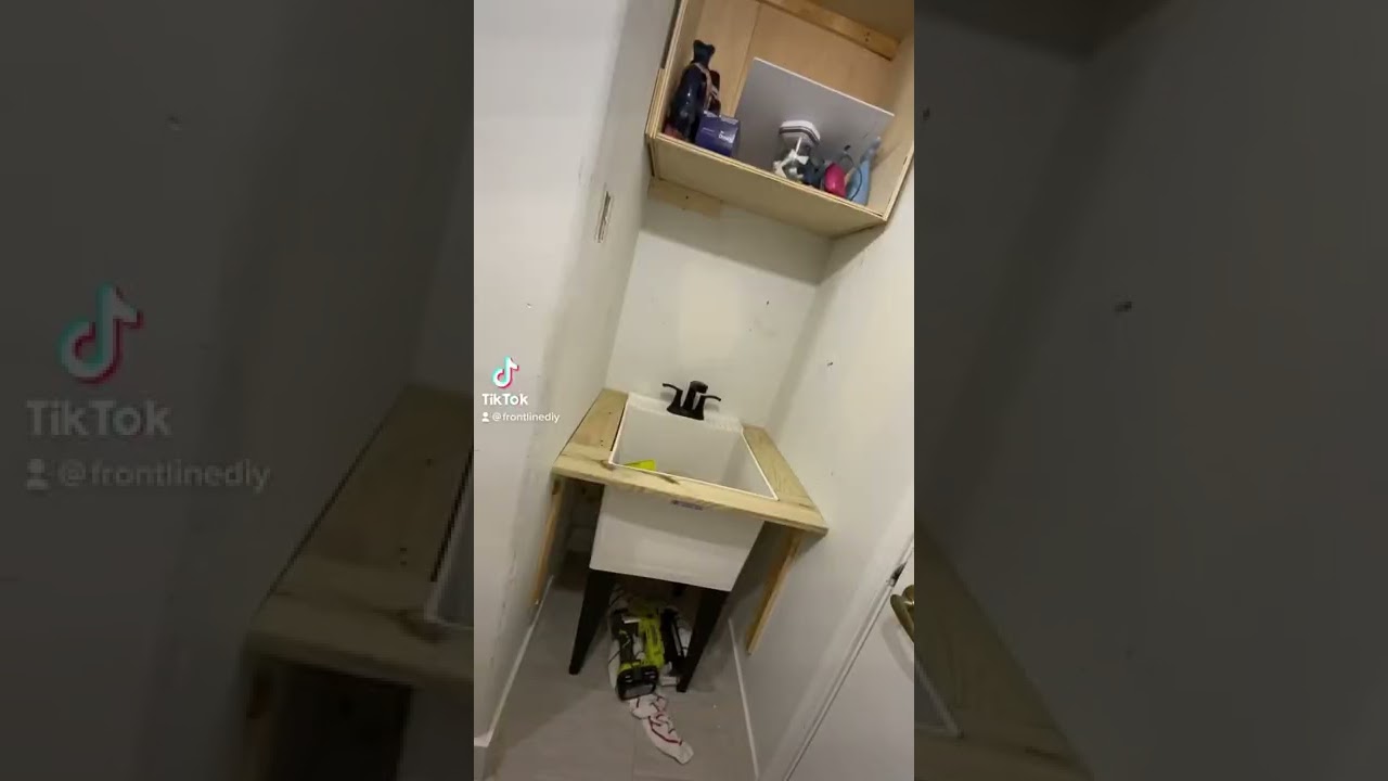 DIY utility sink enclosure