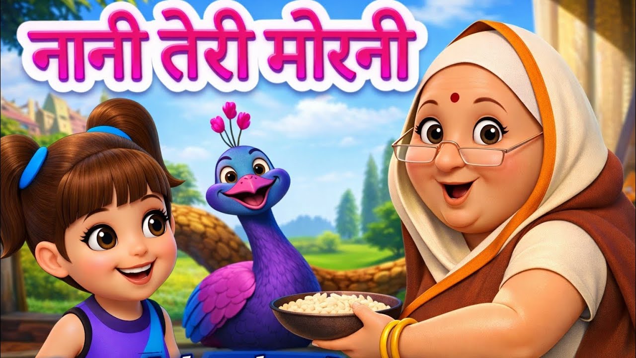 Nani Teri morni | नानी तेरी मोरनी | nani teri Morni Ko mor Le Gaye | hindi rhymes cartoon | kidspoem
