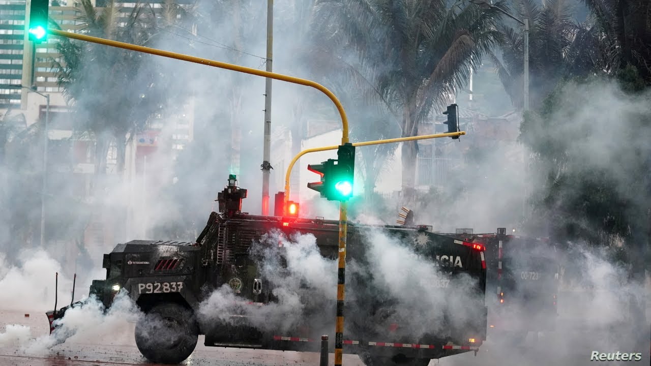 Nueve d&iacute;as consecutivos de protestas en Colombia