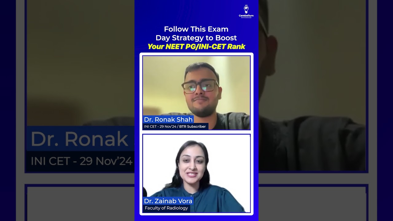 Follow This Exam Day Strategy to Boost Your NEET PG/INI-CET Rank | Dr Ronak, Rank 29 INI CET