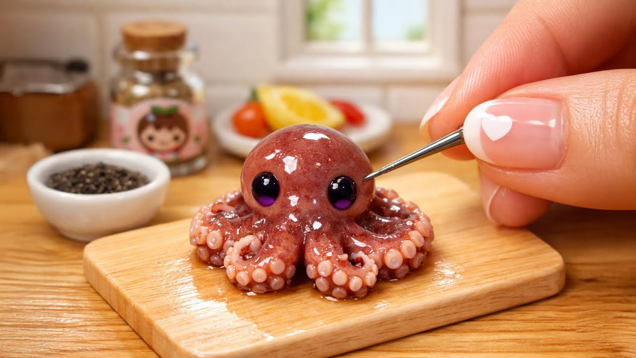 ASMR Cooking Spicy Fry Baby Octopus Karaage 🐙 Best Of Seafood Recipe