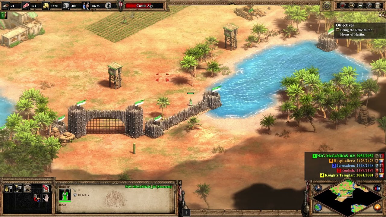 The Horns of Hattin - Saladin - Age of Empires II: Definitive Edition - Hard Walkthrough