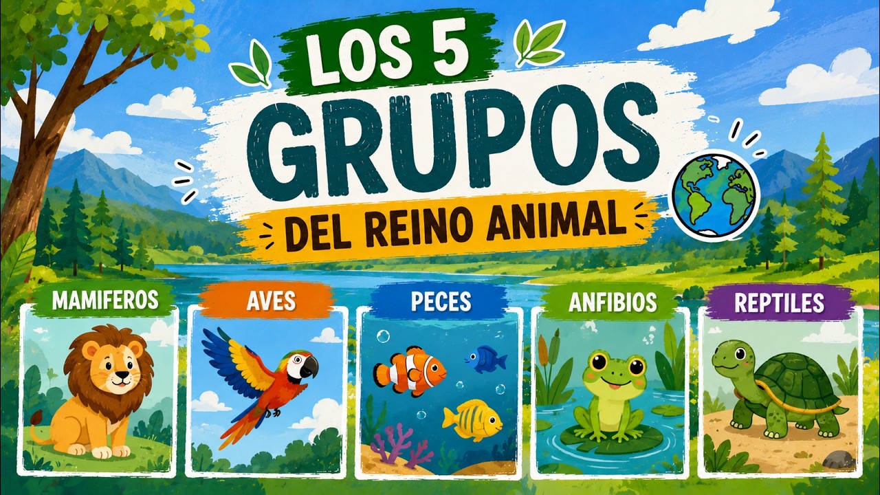 ¿Cuáles son los grupos de animales? 🦁🐍🐬 - Videos educativos para niños