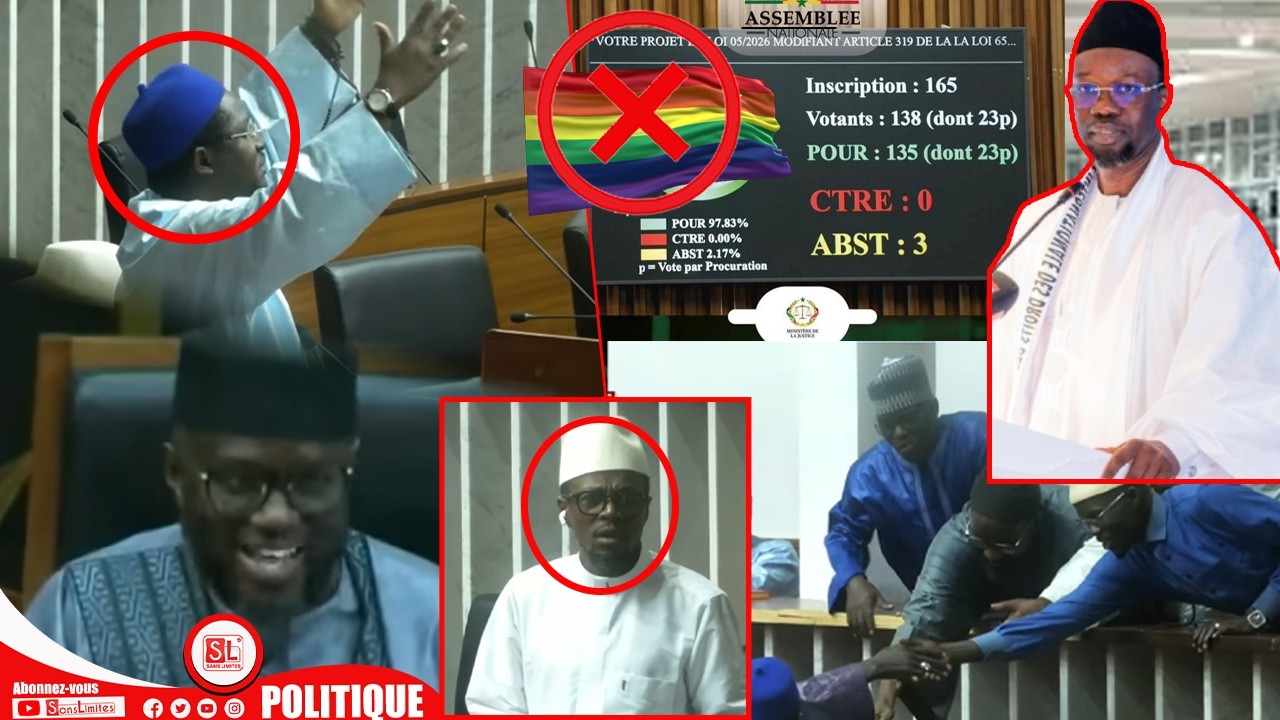 Urgent - Loi Contre Goordjiguén votée 135 voix..Nom de Sonko scandé 