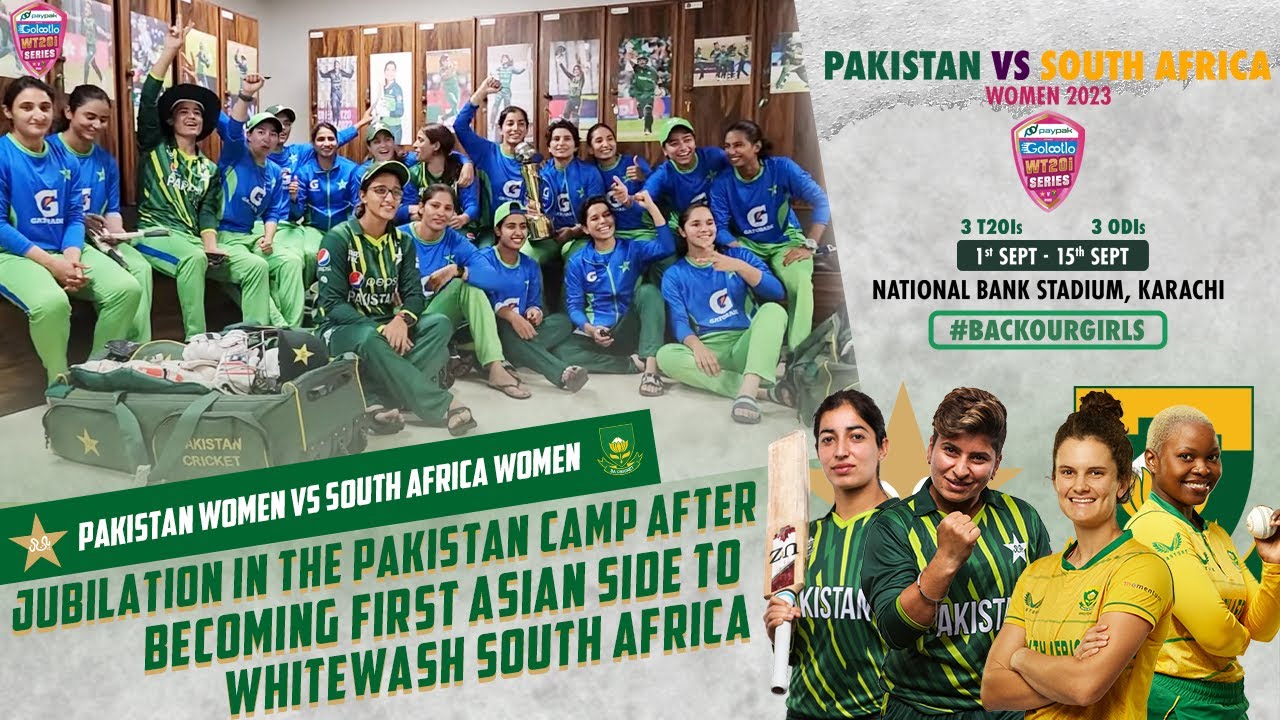 Jubilation in the Pakistan camp after becoming first Asian side to whitewash South Africa 🏆👏