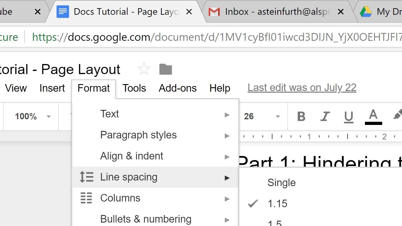 Google Docs — расширенное форматирование и параметры страницы