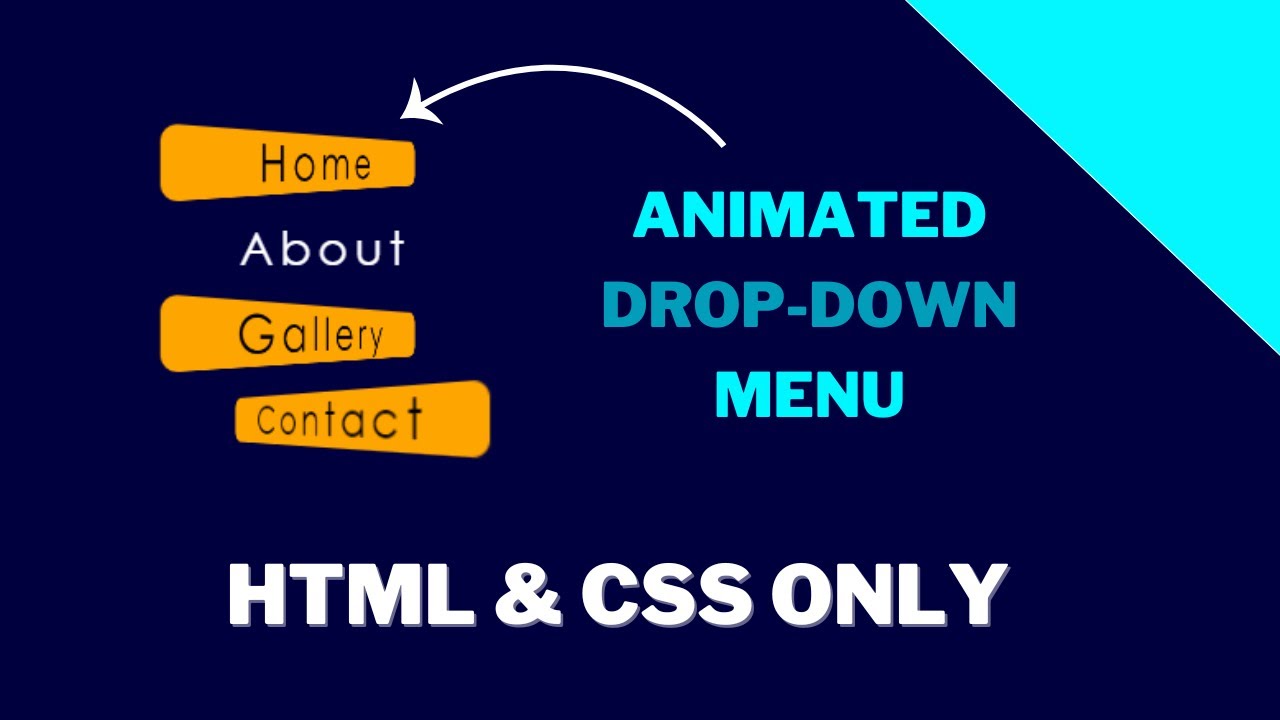 How to Create a Dropdown Menu Using HTML and CSS | Animated Dropdown Menu (Step-by-Step Guide)