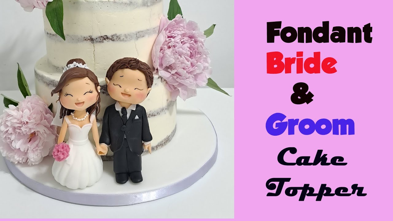 Ho to Make a Fondat Bride Cake Topper Video Tutorial for Beginners with Weight/Part 1- Dress