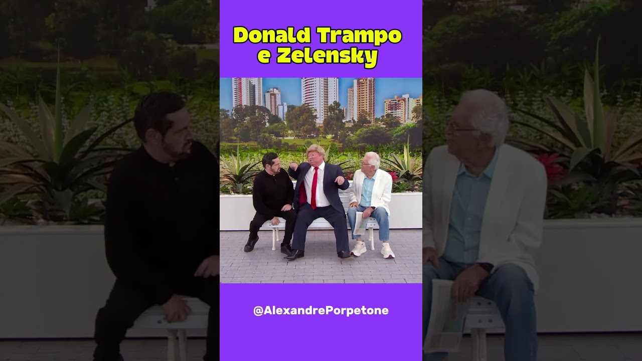 Trump e Zelensky na Pra&ccedil;a #humor #eua #trump #cabrito #imita&ccedil;&otilde;es
