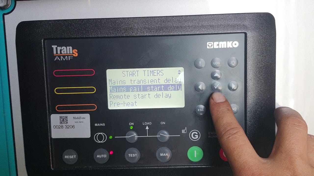Engine Startdey and All Start Timer of EmKo controler/ Cài đặt trễ khởi động máy phát, làm nóng...