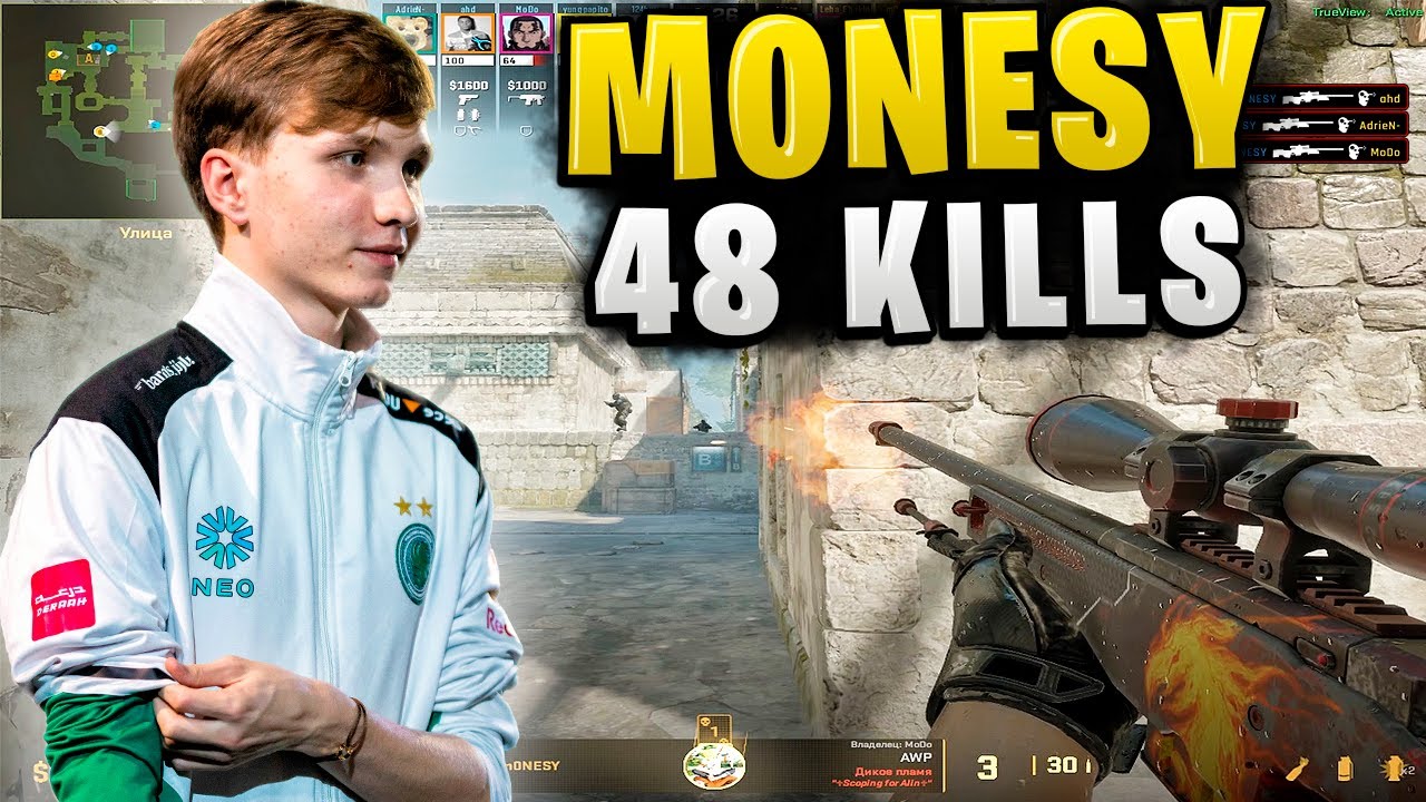 ЖЕСТКИЕ ФЛИКИ С AWP ОТ МОНЕСИ!! M0NESY И TESES ЗАШЛИ РАЗМЯТЬСЯ НА 3500 ELO!! CS2