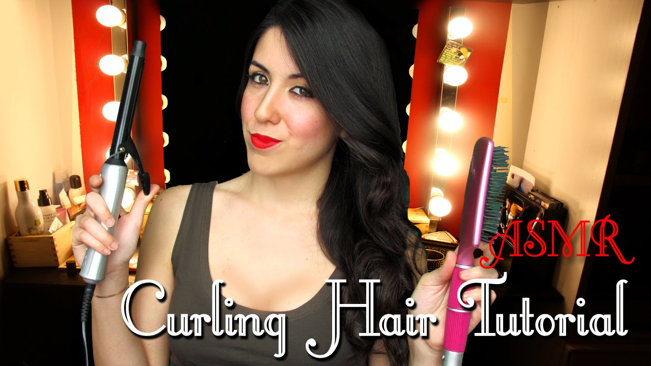ASMR Hair Waves Tutorial | Curling Hair, whispering, relax